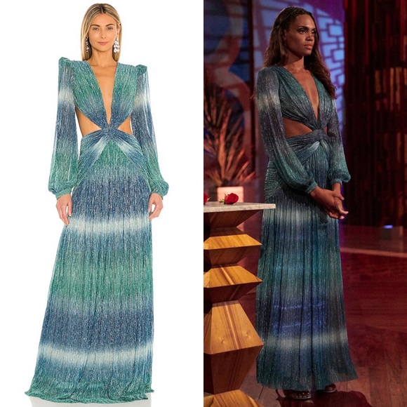 PatBO Dresses & Skirts - PatBo Ombre Lurex Cut Out Maxi Dress in Blue Multi Size 2 - NWT